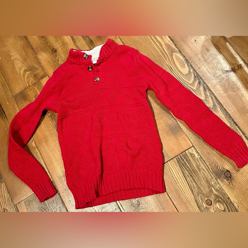 Cat & Jack Vibrant Red Crewneck Sweater